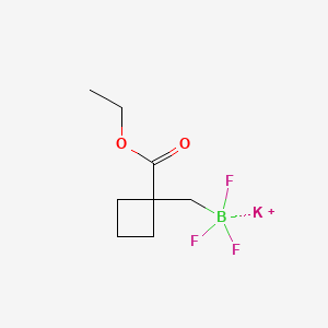 molecular formula C8H13BF3KO2 B13505471 Potassium ((1-(ethoxycarbonyl)cyclobutyl)methyl)trifluoroborate 