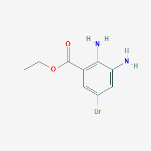 molecular formula C9H11BrN2O2 B13505481 Ethyl 2,3-diamino-5-bromobenzoate 
