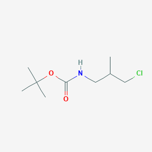 molecular formula C9H18ClNO2 B13505488 tert-butyl N-(3-chloro-2-methylpropyl)carbamate CAS No. 1505853-40-6