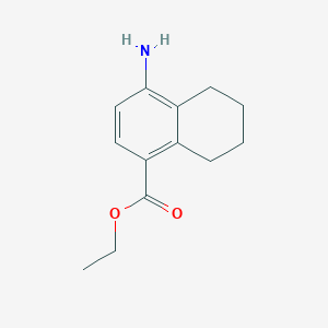 molecular formula C13H17NO2 B13505512 Ethyl 4-amino-5,6,7,8-tetrahydronaphthalene-1-carboxylate 