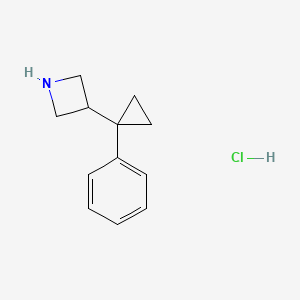 molecular formula C12H16ClN B13505530 3-(1-Phenylcyclopropyl)azetidine hydrochloride 