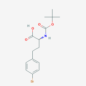 molecular formula C15H20BrNO4 B13505531 (R)-4-(4-Bromophenyl)-2-((tert-butoxycarbonyl)amino)butanoic acid 