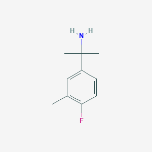 molecular formula C10H14FN B13505533 2-(4-Fluoro-3-methylphenyl)propan-2-amine 