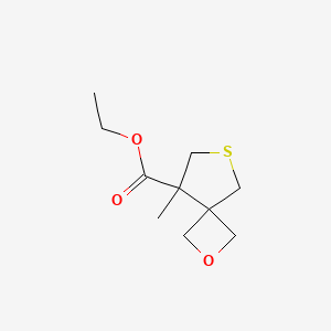 molecular formula C10H16O3S B13505538 Ethyl 8-methyl-2-oxa-6-thiaspiro[3.4]octane-8-carboxylate 
