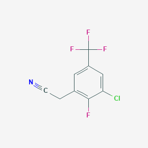 molecular formula C9H4ClF4N B1350556 3-Chloro-2-fluoro-5-(trifluoromethyl)phenylacetonitrile CAS No. 261763-15-9