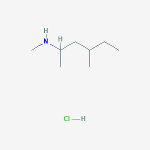 molecular formula C8H20ClN B13505603 Methyl(4-methylhexan-2-yl)amine hydrochloride 