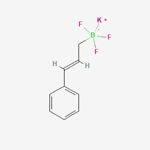 molecular formula C9H9BF3K B13505616 potassium trifluoro[(2E)-3-phenylprop-2-en-1-yl]boranuide 