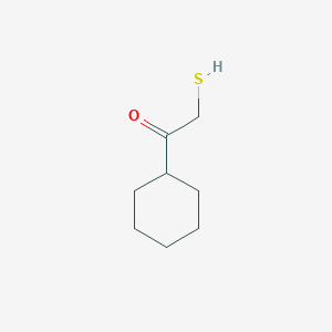 molecular formula C8H14OS B13505624 1-Cyclohexyl-2-mercaptoethan-1-one 