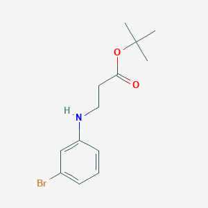 molecular formula C13H18BrNO2 B13505628 Tert-butyl 3-[(3-bromophenyl)amino]propanoate 