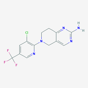 molecular formula C13H11ClF3N5 B1350563 6-[3-Chloro-5-(trifluoromethyl)-2-pyridinyl]-5,6,7,8-tetrahydropyrido[4,3-d]pyrimidin-2-amine CAS No. 338979-12-7