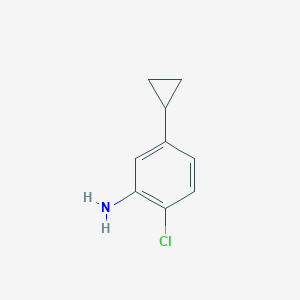 molecular formula C9H10ClN B13505632 2-Chloro-5-cyclopropylaniline 