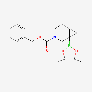 molecular formula C20H28BNO4 B13505633 Benzyl 1-(4,4,5,5-tetramethyl-1,3,2-dioxaborolan-2-yl)-3-azabicyclo[4.1.0]heptane-3-carboxylate 