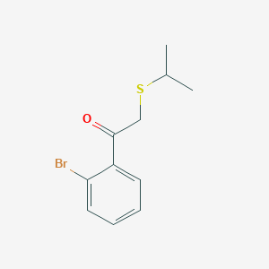 molecular formula C11H13BrOS B13505735 1-(2-Bromophenyl)-2-(isopropylthio)ethan-1-one 