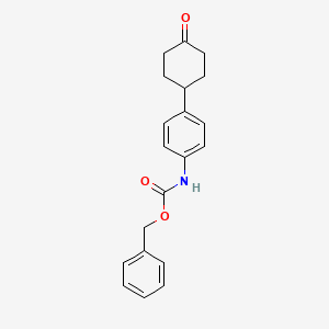 molecular formula C20H21NO3 B13505744 Benzyl (4-(4-oxocyclohexyl)phenyl)carbamate 