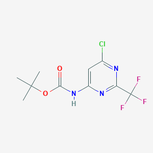 molecular formula C10H11ClF3N3O2 B13505753 Tert-butyl 6-chloro-2-(trifluoromethyl)pyrimidin-4-ylcarbamate 