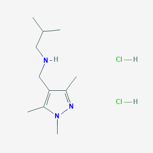 molecular formula C11H23Cl2N3 B13505781 (2-methylpropyl)[(1,3,5-trimethyl-1H-pyrazol-4-yl)methyl]amine dihydrochloride 