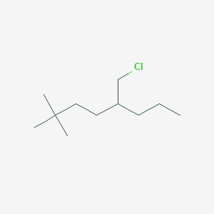 molecular formula C11H23Cl B13505784 5-(Chloromethyl)-2,2-dimethyloctane 