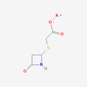 molecular formula C5H6KNO3S B13505787 Potassium 2-[(4-oxoazetidin-2-yl)sulfanyl]acetate 