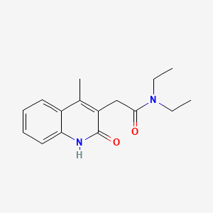 molecular formula C16H20N2O2 B13505803 N,N-diethyl-2-(2-hydroxy-4-methylquinolin-3-yl)acetamide 
