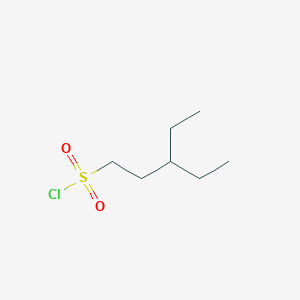 molecular formula C7H15ClO2S B13505818 3-Ethylpentane-1-sulfonyl chloride 