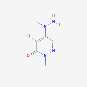 molecular formula C6H9ClN4O B1350585 4-Chloro-2-methyl-5-(1-methylhydrazino)-2,3-dihydropyridazin-3-one CAS No. 96017-23-1