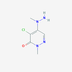 4-Chloro-2-methyl-5-(1-methylhydrazino)-2,3-dihydropyridazin-3-one
