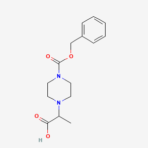 molecular formula C15H20N2O4 B13505884 2-(4-((Benzyloxy)carbonyl)piperazin-1-yl)propanoic acid 