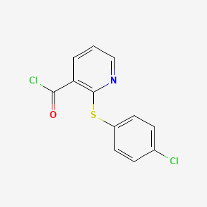 molecular formula C12H7Cl2NOS B1350589 2-[(4-Chlorophenyl)Thio]Pyridine-3-Carbonyl Chloride CAS No. 97936-44-2