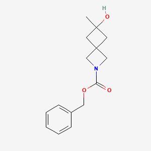 molecular formula C15H19NO3 B13505925 Benzyl 6-hydroxy-6-methyl-2-azaspiro[3.3]heptane-2-carboxylate 