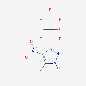 molecular formula C7H4F7N3O2 B1350593 5-Methyl-4-nitro-3-(perfluoropropyl)-1H-pyrazole CAS No. 82633-69-0