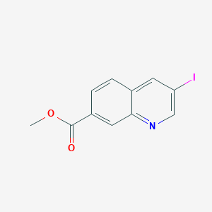 molecular formula C11H8INO2 B13505934 Methyl 3-iodoquinoline-7-carboxylate 