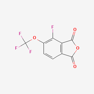molecular formula C9H2F4O4 B13505987 4-Fluoro-5-(trifluoromethoxy)-1,3-dihydro-2-benzofuran-1,3-dione 