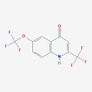 molecular formula C11H5F6NO2 B1350599 6-(Trifluoromethoxy)-2-(trifluoromethyl)quinolin-4-ol CAS No. 125647-79-2