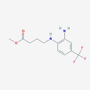 molecular formula C12H15F3N2O2 B1350604 4-[2-氨基-4-(三氟甲基)苯胺基]丁酸甲酯 CAS No. 339101-34-7