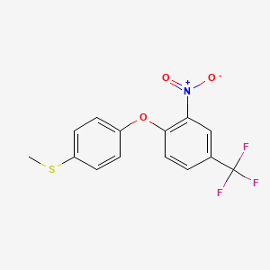 molecular formula C14H10F3NO3S B1350611 4-[4-(Methylthio)phenoxy]-3-nitrobenzotrifluoride CAS No. 56191-23-2