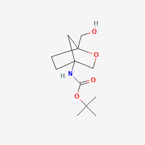 molecular formula C12H21NO4 B13506134 tert-butyl N-[1-(hydroxymethyl)-2-oxabicyclo[2.2.1]heptan-4-yl]carbamate 