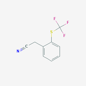 B1350626 2-(Trifluoromethylthio)phenylacetonitrile CAS No. 237424-20-3