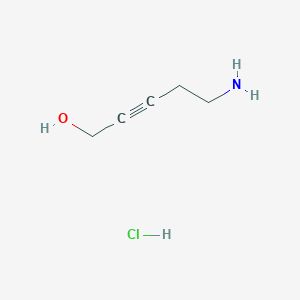 molecular formula C5H10ClNO B13506288 5-Aminopent-2-yn-1-ol hydrochloride 