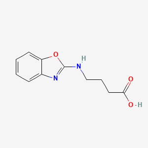 molecular formula C11H12N2O3 B13506324 4-[(1,3-Benzoxazol-2-yl)amino]butanoic acid 