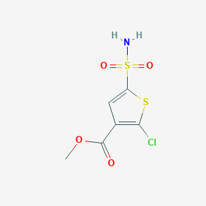 molecular formula C6H6ClNO4S2 B13506333 Methyl 2-chloro-5-sulfamoylthiophene-3-carboxylate 
