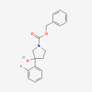 molecular formula C18H18FNO3 B13506337 Benzyl 3-(2-fluorophenyl)-3-hydroxypyrrolidine-1-carboxylate 