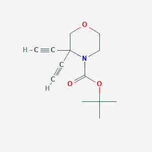 molecular formula C13H17NO3 B13506348 Tert-butyl3,3-diethynylmorpholine-4-carboxylate 