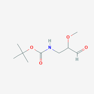 molecular formula C9H17NO4 B13506349 tert-butyl N-(2-methoxy-3-oxopropyl)carbamate 