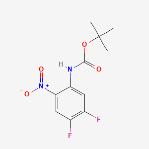 molecular formula C11H12F2N2O4 B13506432 tert-butyl N-(4,5-difluoro-2-nitrophenyl)carbamate CAS No. 1000698-90-7