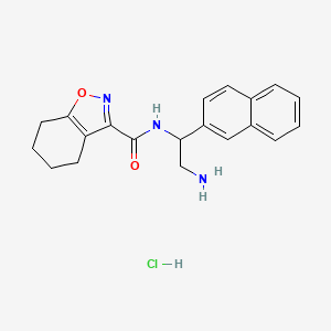 molecular formula C20H22ClN3O2 B13506438 N-[2-amino-1-(naphthalen-2-yl)ethyl]-4,5,6,7-tetrahydro-1,2-benzoxazole-3-carboxamide hydrochloride 