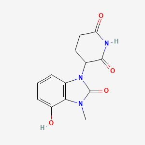 molecular formula C13H13N3O4 B13506460 3-(4-Hydroxy-3-methyl-2-oxobenzimidazol-1-yl)piperidine-2,6-dione 