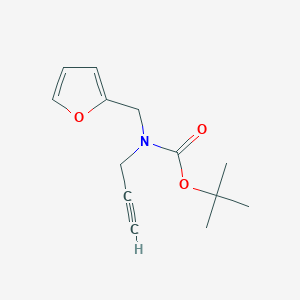 molecular formula C13H17NO3 B13506466 tert-butyl N-(furan-2-ylmethyl)-N-prop-2-ynylcarbamate 