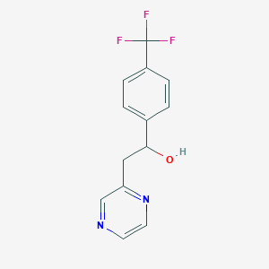 molecular formula C13H11F3N2O B1350650 2-Pyrazin-2-yl-1-(4-trifluoromethylphenyl)ethanol CAS No. 502625-51-6