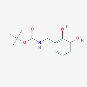 molecular formula C12H17NO4 B13506513 Carbamic acid, [(2,3-dihydroxyphenyl)methyl]-, 1,1-dimethylethyl ester CAS No. 756900-98-8