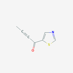 molecular formula C7H5NOS B13506516 1-(1,3-Thiazol-5-yl)but-2-yn-1-one 